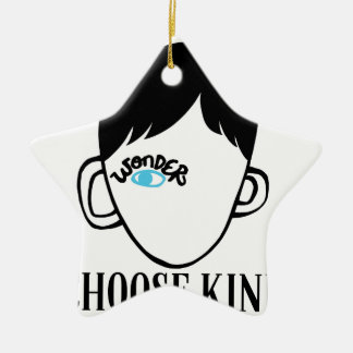 Be a wonder - Choose Kind - Kindness Shirt Ceramic Tree Decoration