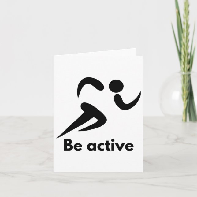 Be Active – Run For Wellness Sticker  Card (Front)