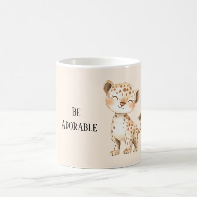 Be Adorable Cheetah Coffee Mug (Center)