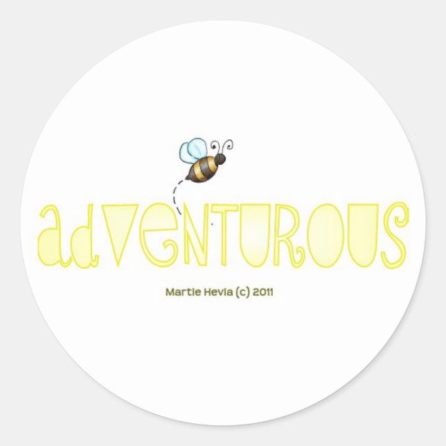 Be Adventurous - A Positive Word Classic Round Sticker (Front)
