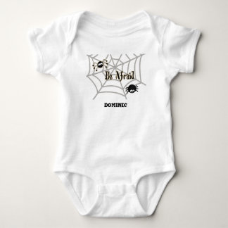 Be Afraid with Not So Scary Spiders Personalised Baby Bodysuit