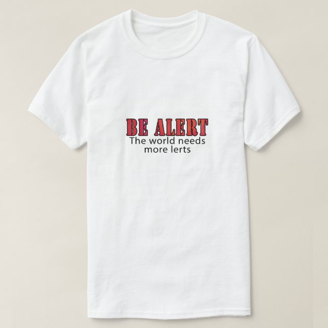 Be Alert Tank Top (Design Front)