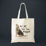 Be All You Can Beagle! Tote Bag<br><div class="desc">Say it loud and proud! Handy tote bag to carry all your beagle's necessities for comfort.</div>