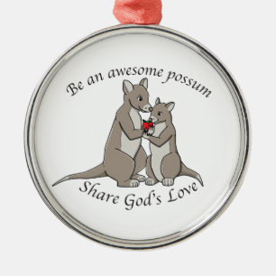 Be an awesome possum - share God's love Metal Tree Decoration