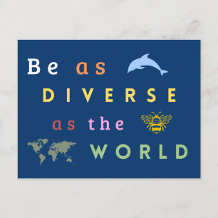 Be as diverse as the world postcard