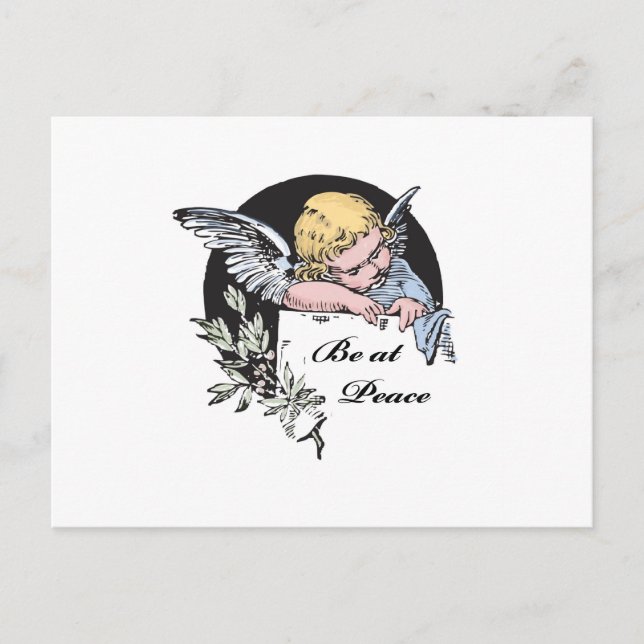 Be at Peace Angel Postcard (Front)