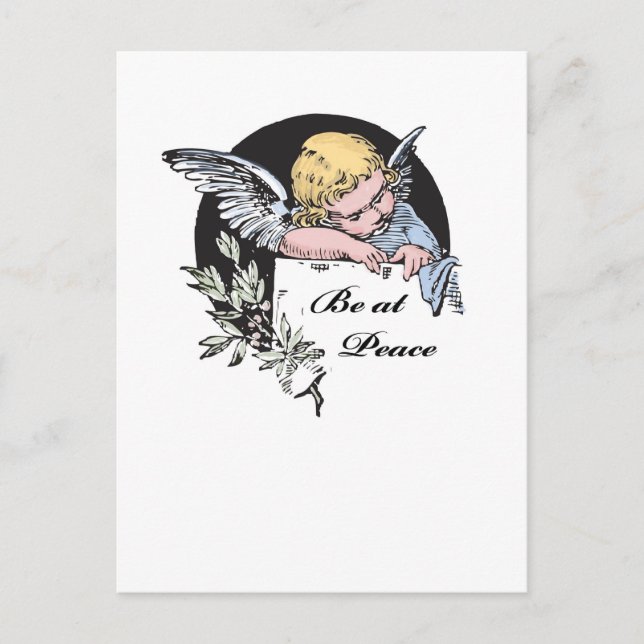 Be at Peace Angel Postcard (Front)