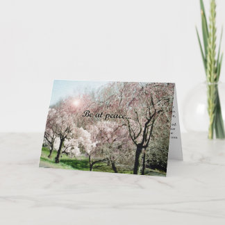 "Be at peace..." sympathy card