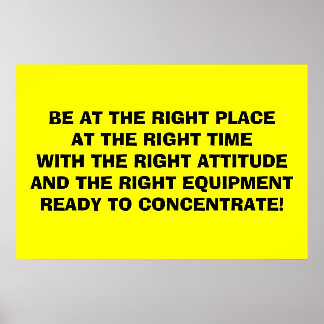 Be "Attitudes" Poster (Front)