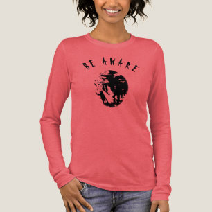 "Be Aware" Black Humourous/Inspirational Small   Tri-Blend Shirt