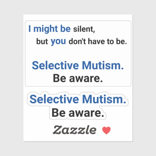 Be Aware Silent Custom-Cut Vinyl Sticker (Sheet)
