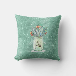Be Awesome Mason Jar Cushion