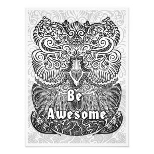 Be Awesome - Positive Statement Quote Photo Print