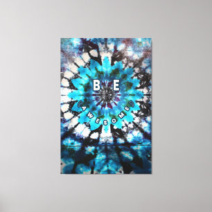Be Awesome Tie Dye Design Canvas Print