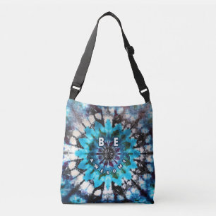Be Awesome Tie Dye Design Crossbody Bag