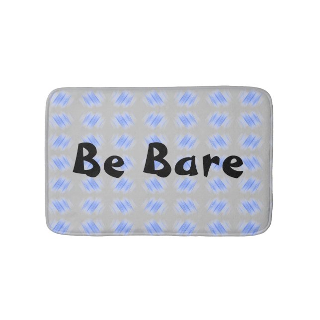 Be Bare Light Grey Abstract Bath Mat (Front)