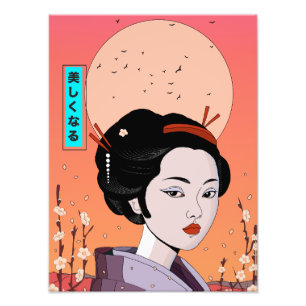Be Beautiful Geisha Girl Photo Print