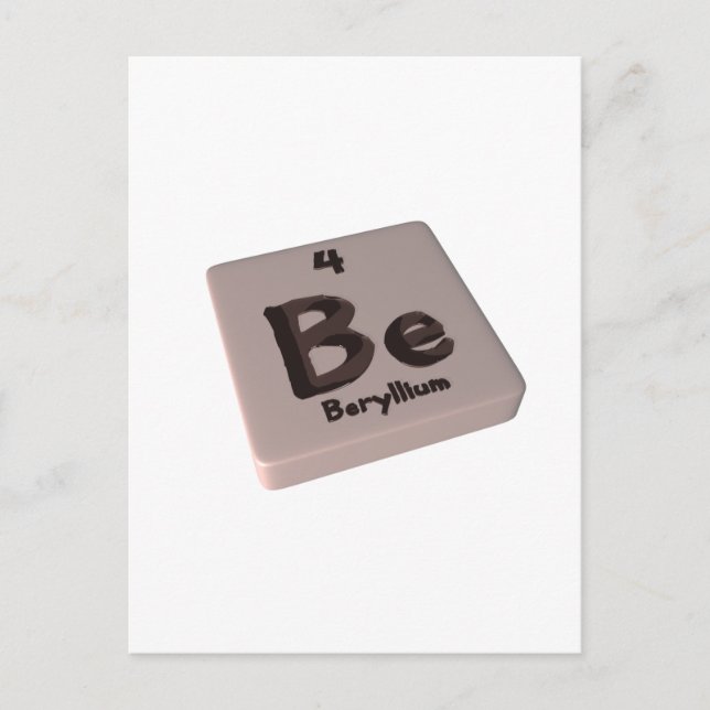 Be Beryllium Postcard (Front)