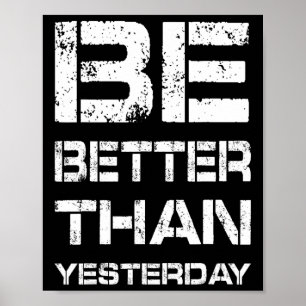 Be Better Workout Gym Motivation Weightlifting Bod Poster