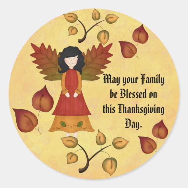 Be Blessed Classic Round Sticker (Front)