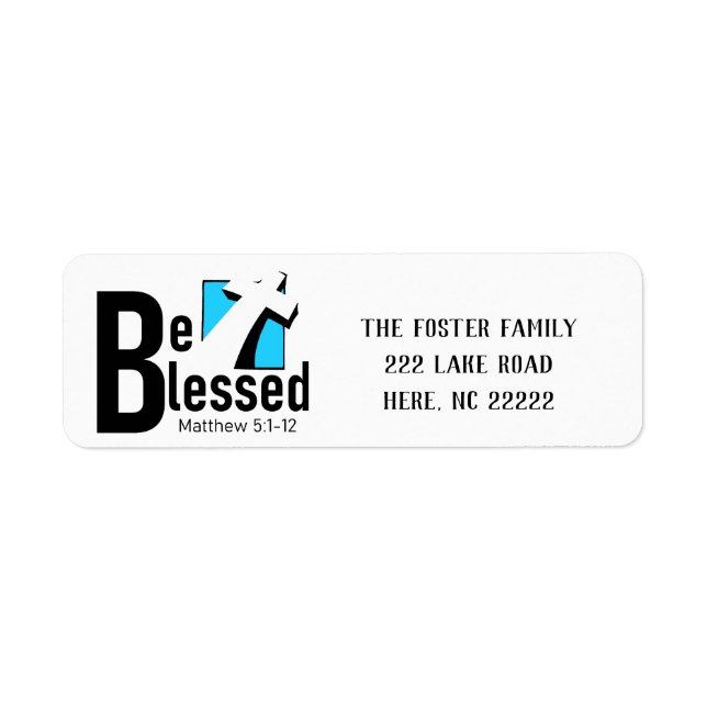 Be Blessed With Cross & Scripture Address Labels (Front)