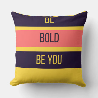 Be Bold — 90s Maximalist Throw Pillow | Retro Bdrm