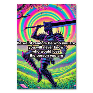 "Be bold, be you" High-quality table number card