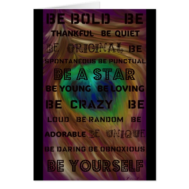 Be Bold Peacock (Front)