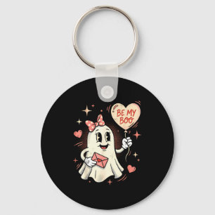 Be boo ghost heart balloon valentine love letter key ring