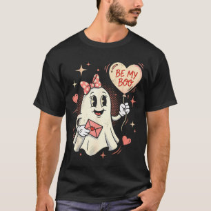 Be boo ghost heart balloon valentine love letter T-Shirt