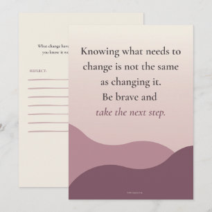 Be Brave and Take the Next Step Reflection Invitation