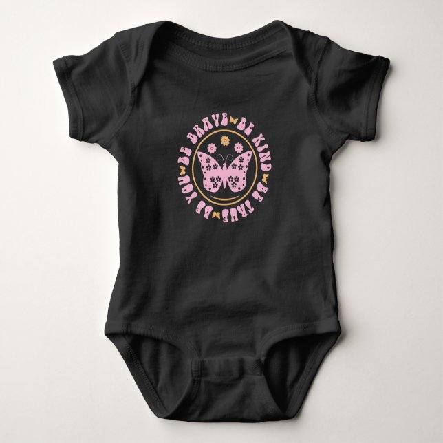 Be Brave Be Kind Baby Bodysuit (Front)