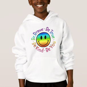 Be Brave Be You Colorful Smiley Face  Design