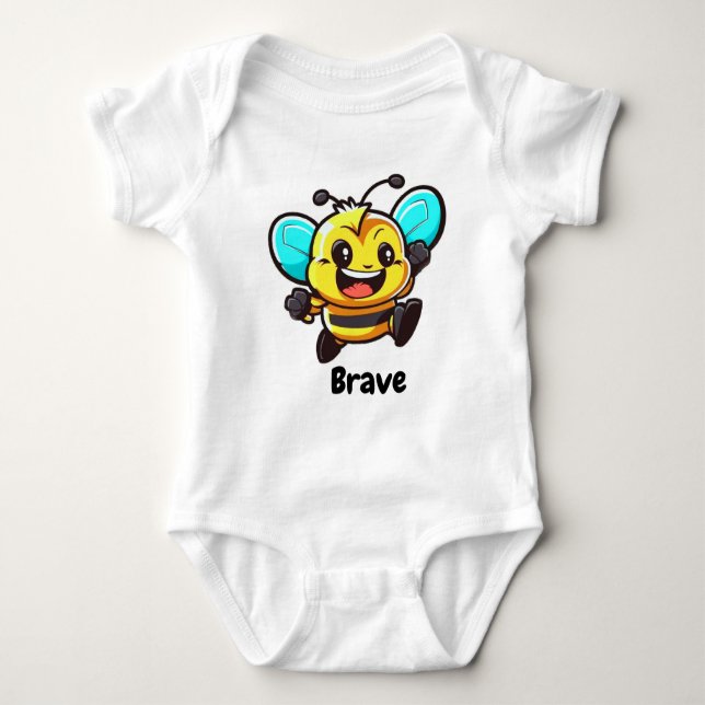 Be Brave Bee  Baby Bodysuit (Front)
