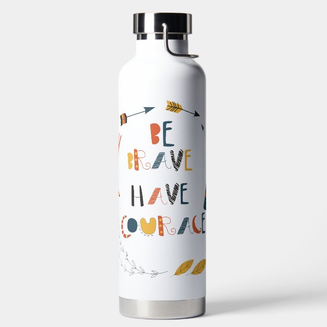 Be Brave Have Courage Fox Water Bottle (Left)
