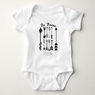 Be Brave Little One Collage of Arrows Baby Boy Baby Bodysuit