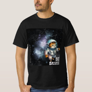 "Be Brave – Space Cat Adventure Tee" T-Shirt