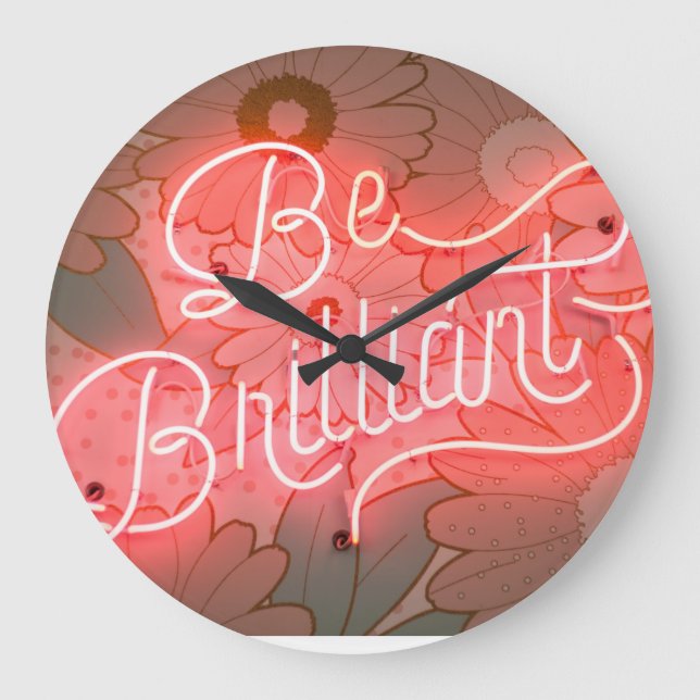 BE BRILLIANT wall clock (Front)