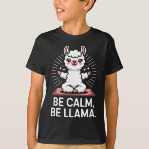 Be Calm Be Llama Meditation Yoga _2 T-Shirt