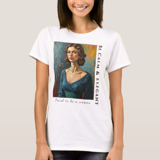 Be Calm & Elegant, Proud to be a Woman T-Shirt