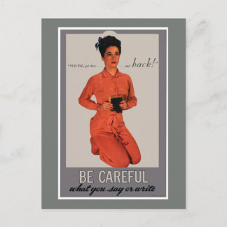 Be Careful What You Say and Write Postcard