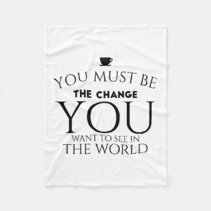 Be change black fleece blanket
