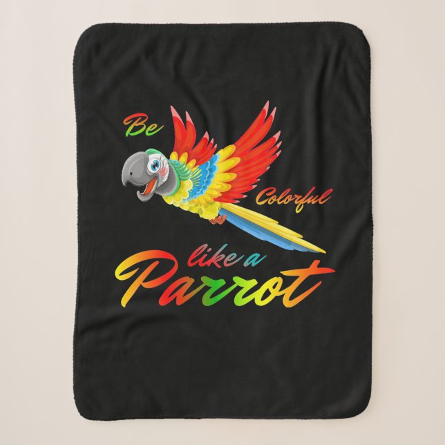 Be Colourful Like A Parrot Sherpa Blanket (Front)