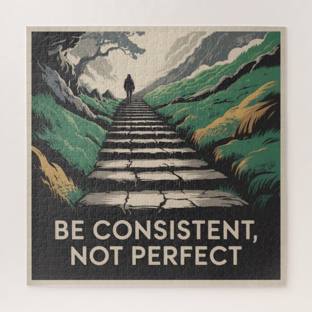 Be Consistent, Not Perfect Jigsaw Puzzle (Vertical)
