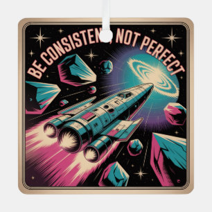 Be Consistent, Not Perfect Metal Tree Decoration