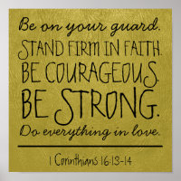 Be courageous and strong bible verse Poster