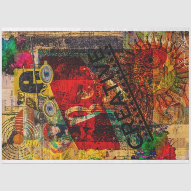 Be Creative-Collage by Edward Martin Tissue Paper (Front)