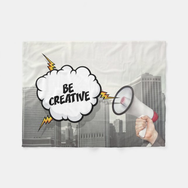Be Creative Fleece Blanket (Front (Horizontal))