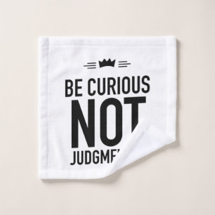 Be curious black wash cloth