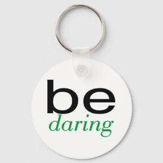 Be Daring Green Key Ring